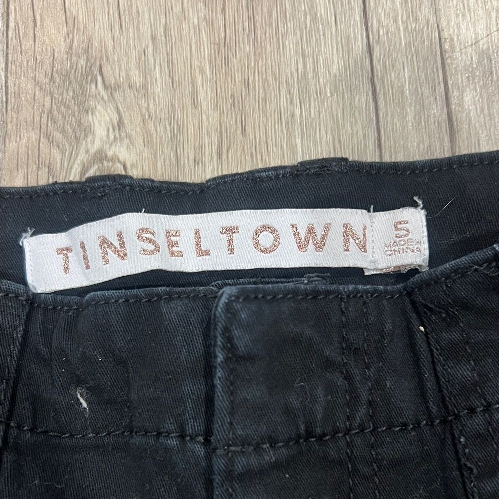 Tinseltown Black Joggers for Women - Picture 2 of 4
